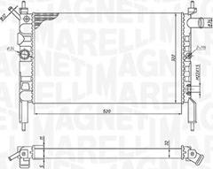 Magneti Marelli 350213193800 - Радиатор, охлаждение двигателя autospares.lv