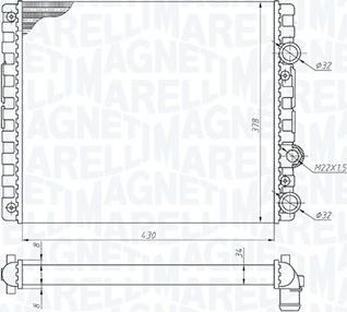 Magneti Marelli 350213192900 - Радиатор, охлаждение двигателя autospares.lv