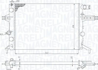 Magneti Marelli 350213192400 - Радиатор, охлаждение двигателя autospares.lv