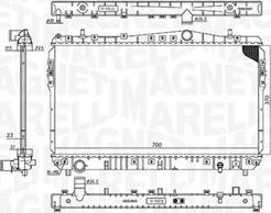 Magneti Marelli 350213197600 - Радиатор, охлаждение двигателя autospares.lv