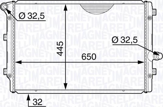 Magneti Marelli 350213144400 - Радиатор, охлаждение двигателя autospares.lv