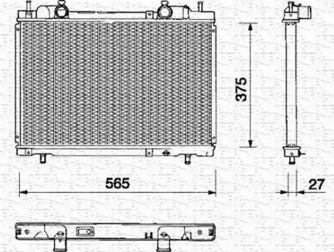 Magneti Marelli 350213143000 - Радиатор, охлаждение двигателя autospares.lv