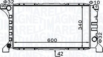 Magneti Marelli 350213154200 - Радиатор, охлаждение двигателя autospares.lv