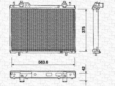 Magneti Marelli 350213158000 - Радиатор, охлаждение двигателя autospares.lv