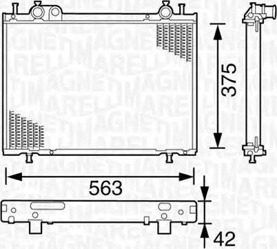 Magneti Marelli 350213153000 - Радиатор, охлаждение двигателя autospares.lv