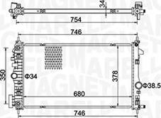 Magneti Marelli 350213152300 - Радиатор, охлаждение двигателя autospares.lv