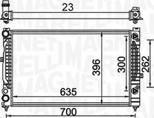 Magneti Marelli 350213157600 - Радиатор, охлаждение двигателя autospares.lv