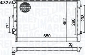 Magneti Marelli 350213157800 - Радиатор, охлаждение двигателя autospares.lv