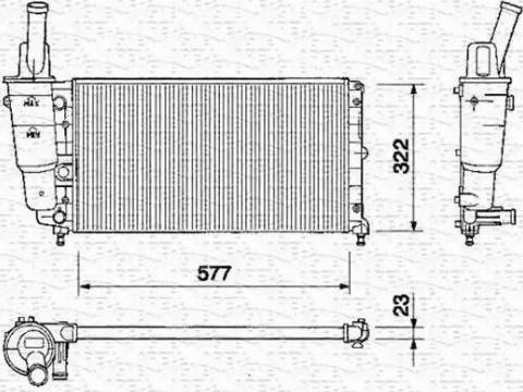 Magneti Marelli 350213160000 - Радиатор, охлаждение двигателя autospares.lv