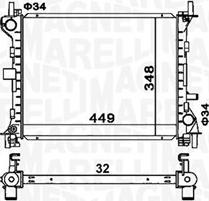 Magneti Marelli 350213160300 - Радиатор, охлаждение двигателя autospares.lv