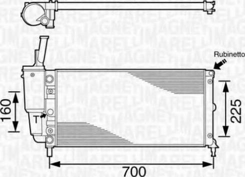 Magneti Marelli 350213161003 - Радиатор, охлаждение двигателя autospares.lv