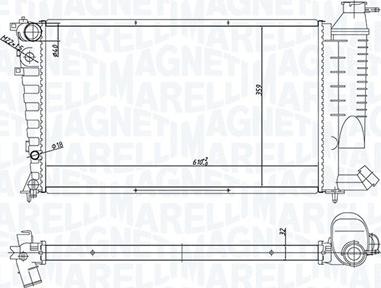 Magneti Marelli 350213168400 - Радиатор, охлаждение двигателя autospares.lv