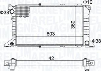 Magneti Marelli 350213163800 - Радиатор, охлаждение двигателя autospares.lv