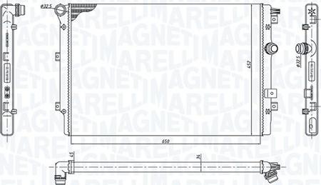 Magneti Marelli 350213167400 - Радиатор, охлаждение двигателя autospares.lv