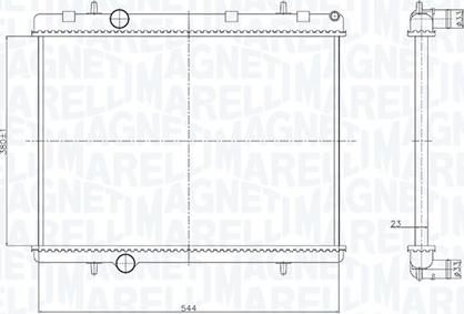 Magneti Marelli 350213167800 - Радиатор, охлаждение двигателя autospares.lv