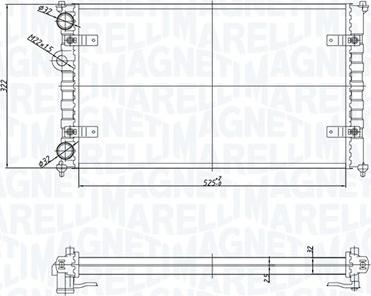 Magneti Marelli 350213167700 - Радиатор, охлаждение двигателя autospares.lv