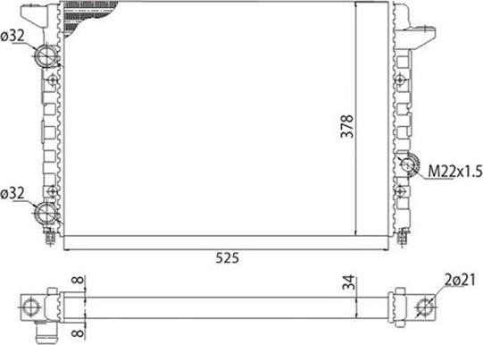 Magneti Marelli 350213104403 - Радиатор, охлаждение двигателя autospares.lv