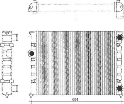 Magneti Marelli 350213104200 - Радиатор, охлаждение двигателя autospares.lv