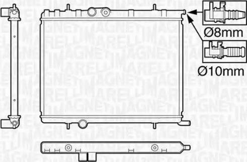 Magneti Marelli 350213119800 - Радиатор, охлаждение двигателя autospares.lv