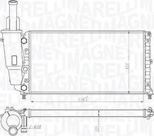 Magneti Marelli 350213114000 - Радиатор, охлаждение двигателя autospares.lv