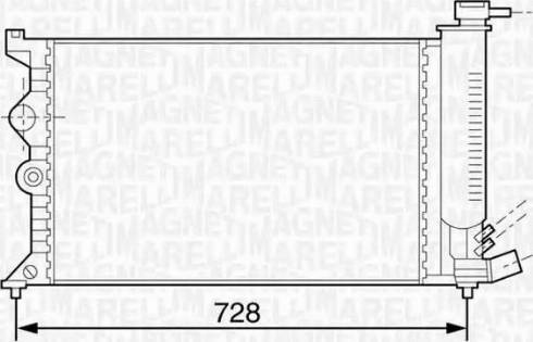 Magneti Marelli 350213118600 - Радиатор, охлаждение двигателя autospares.lv