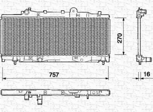 Magneti Marelli 350213118000 - Радиатор, охлаждение двигателя autospares.lv