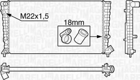 Magneti Marelli 350213118300 - Радиатор, охлаждение двигателя autospares.lv