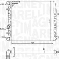 Magneti Marelli 350213184600 - Радиатор, охлаждение двигателя autospares.lv