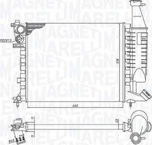 Magneti Marelli 350213186300 - Радиатор, охлаждение двигателя autospares.lv