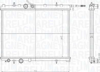 Magneti Marelli 350213180500 - Радиатор, охлаждение двигателя autospares.lv