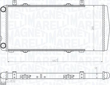 Magneti Marelli 350213180100 - Радиатор, охлаждение двигателя autospares.lv