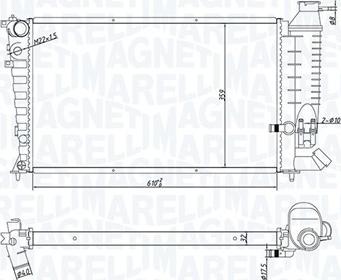 Magneti Marelli 350213181800 - Радиатор, охлаждение двигателя autospares.lv