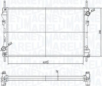 Magneti Marelli 350213183300 - Радиатор, охлаждение двигателя autospares.lv