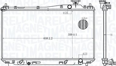 Magneti Marelli 350213182700 - Радиатор, охлаждение двигателя autospares.lv