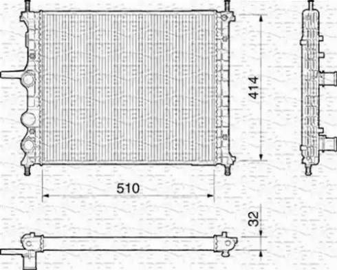 Magneti Marelli 350213187000 - Радиатор, охлаждение двигателя autospares.lv