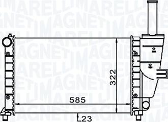 Magneti Marelli 350213187100 - Радиатор, охлаждение двигателя autospares.lv