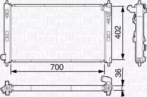 Magneti Marelli 350213134900 - Радиатор, охлаждение двигателя autospares.lv