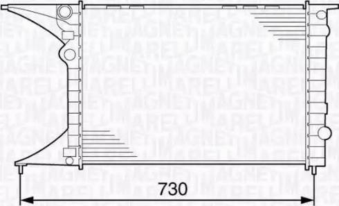 Magneti Marelli 350213130700 - Радиатор, охлаждение двигателя autospares.lv