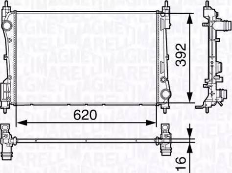 Magneti Marelli 350213131500 - Радиатор, охлаждение двигателя autospares.lv