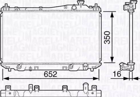 Magneti Marelli 350213133800 - Радиатор, охлаждение двигателя autospares.lv