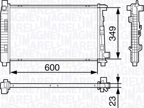 Magneti Marelli 350213132000 - Радиатор, охлаждение двигателя autospares.lv