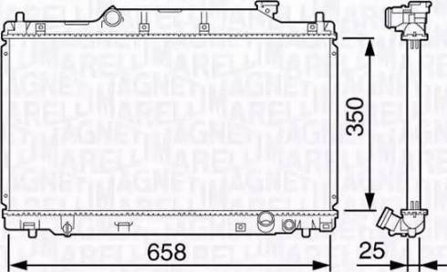 Magneti Marelli 350213132800 - Радиатор, охлаждение двигателя autospares.lv