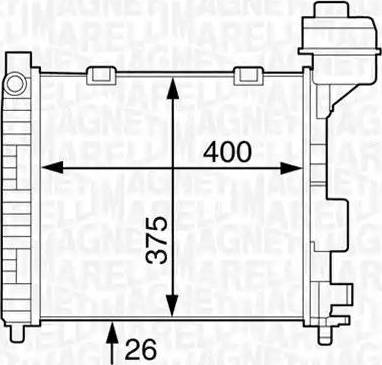 Magneti Marelli 350213125500 - Радиатор, охлаждение двигателя autospares.lv