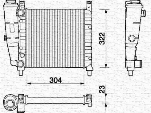 Magneti Marelli 350213125000 - Радиатор, охлаждение двигателя autospares.lv