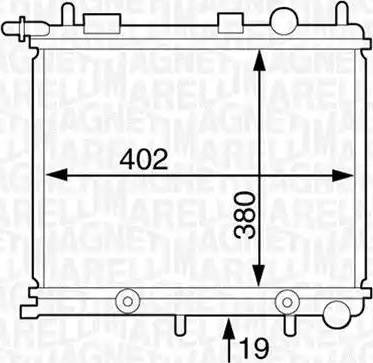 Magneti Marelli 350213125700 - Радиатор, охлаждение двигателя autospares.lv