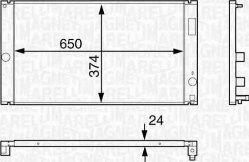 Magneti Marelli 350213126600 - Радиатор, охлаждение двигателя autospares.lv