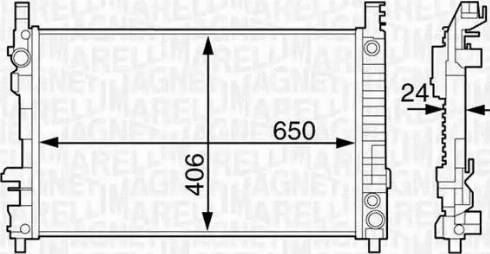 Magneti Marelli 350213126300 - Радиатор, охлаждение двигателя autospares.lv