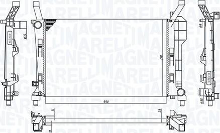 Magneti Marelli 350213126200 - Радиатор, охлаждение двигателя autospares.lv