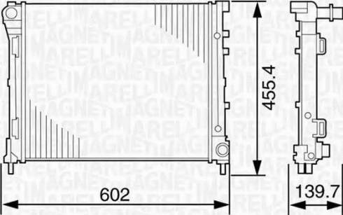 Magneti Marelli 350213120500 - Радиатор, охлаждение двигателя autospares.lv