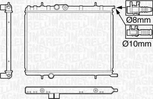 Magneti Marelli 350213120009 - Радиатор, охлаждение двигателя autospares.lv